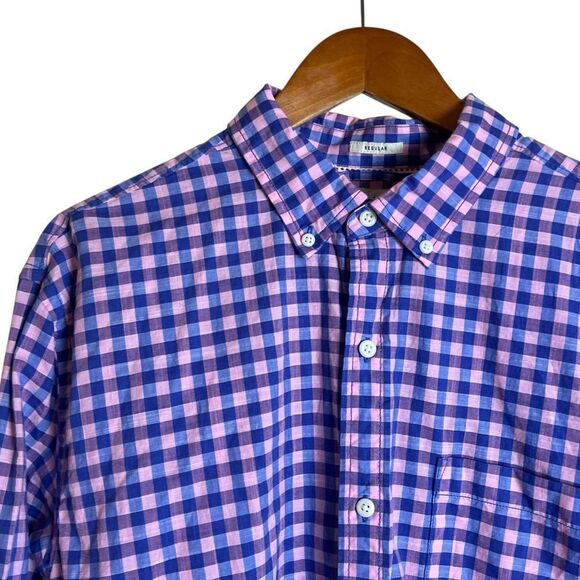 Hawker Rye pink & blue checkered button down shirt - Picture 2 of 8